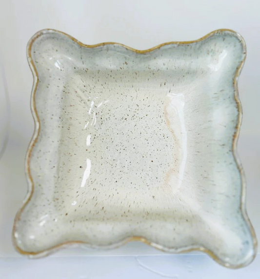 Etta B Medium Square Bowl-Chantilly Cream