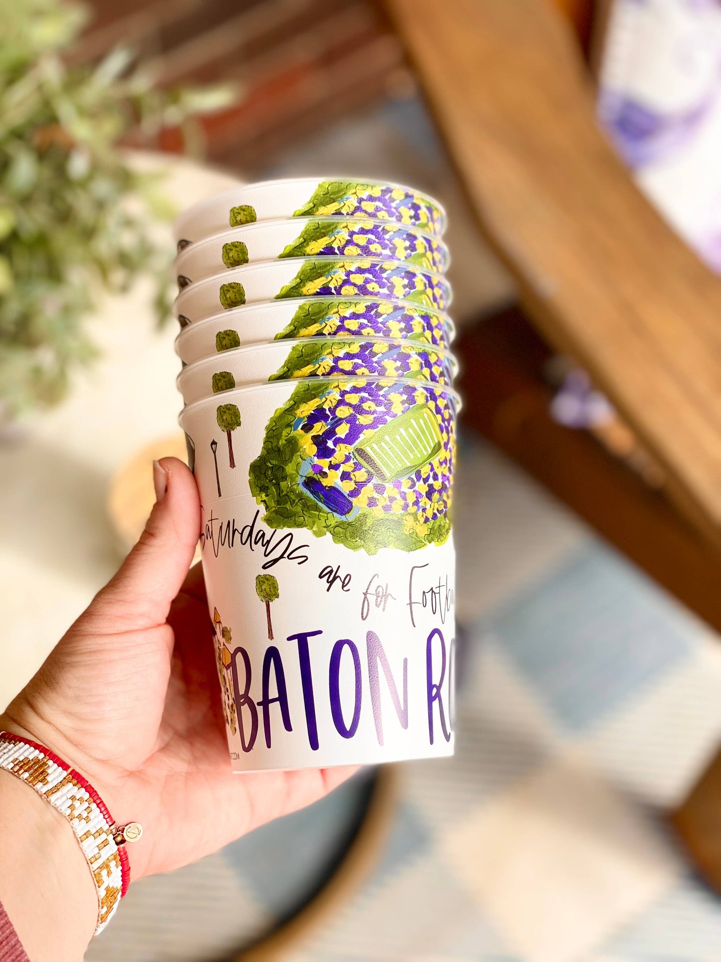 Baton Rouge Set of 6 Plastic Cups