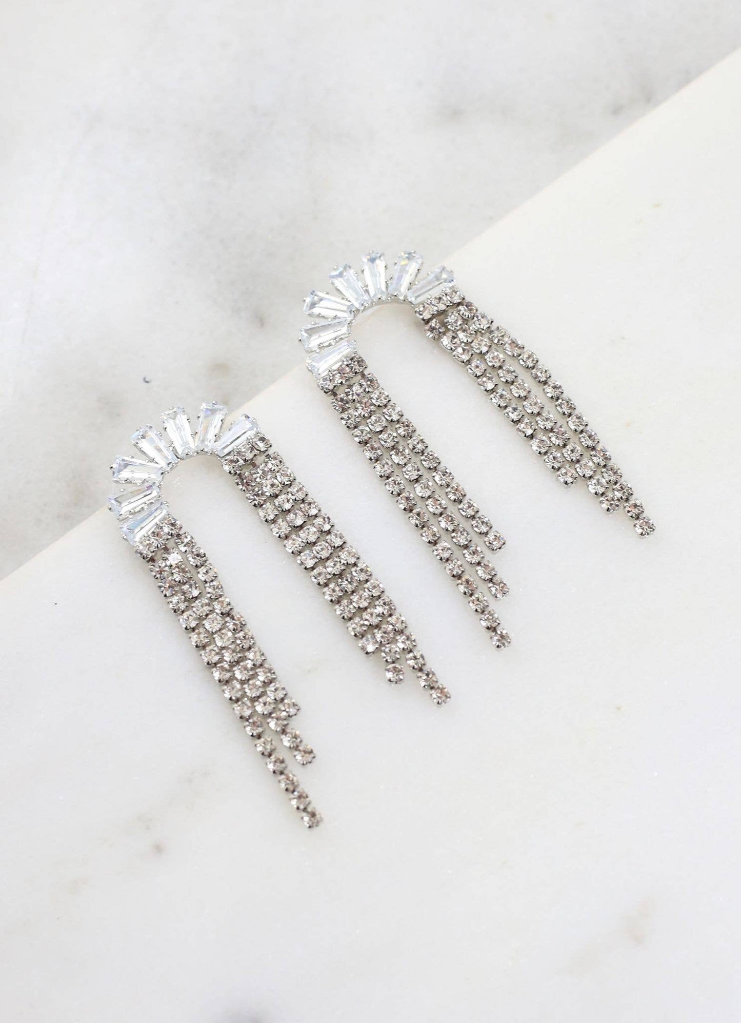 Garth CZ Drop Earring SILVER