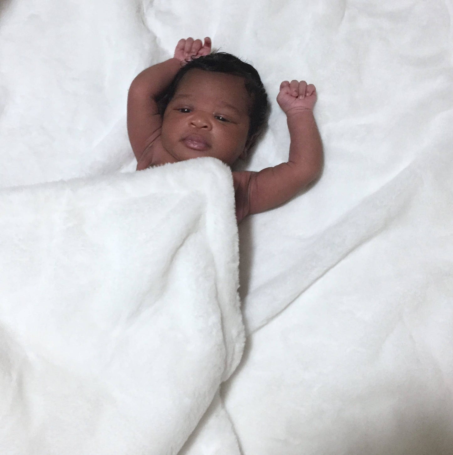 Maison Chic White Fur Baby Blanket