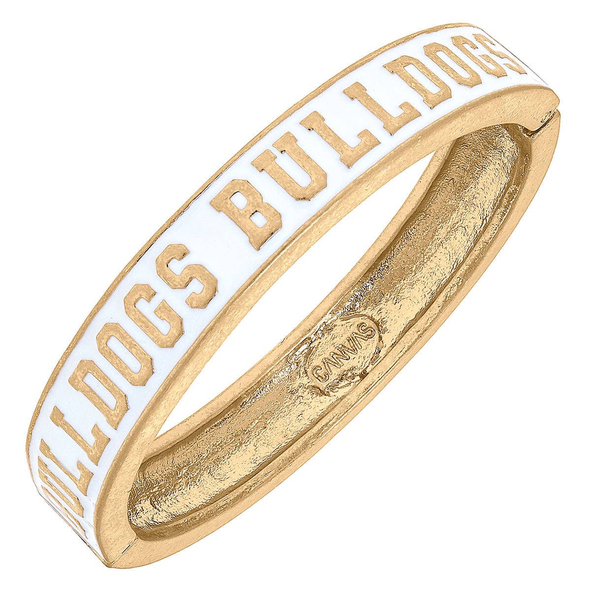 Mississippi State Bulldogs Enamel Hinge Bangle in White