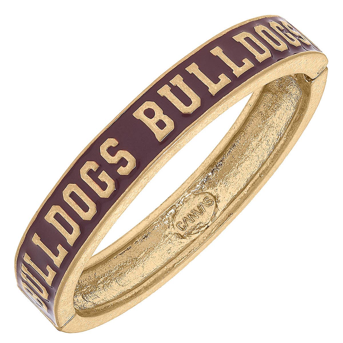 Mississippi State Bulldogs Enamel Hinge Bangle in Maroon