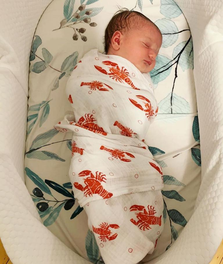Little Hometown Baby, Muslin Swaddle Blanket-Heads Or Tails