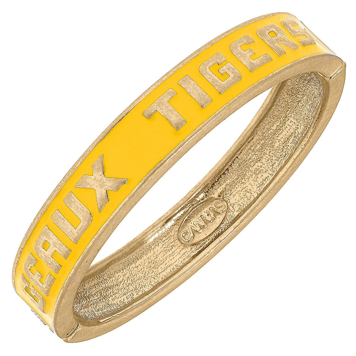 LSU Tigers Enamel Hinge Bangle in Yellow