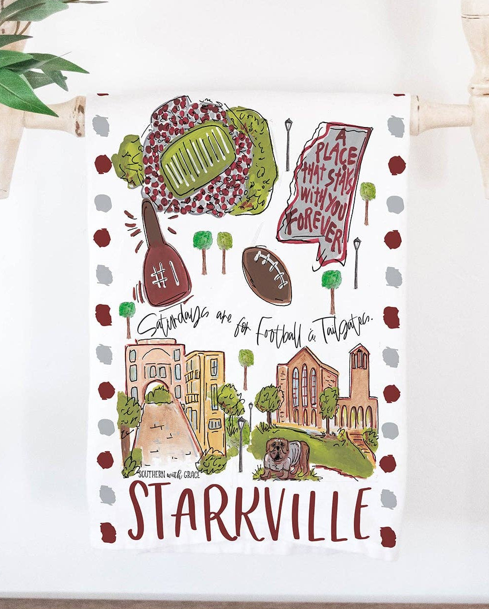 Starkville Linen Tea Towel