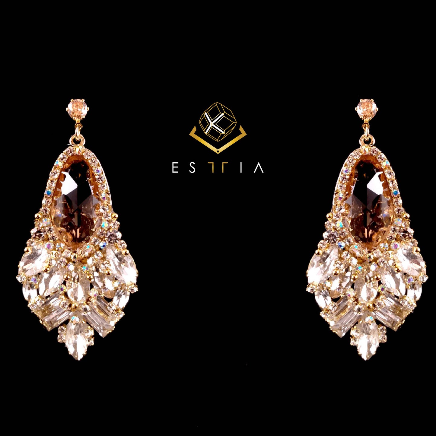 Monaco Crystal Dangle Earrings