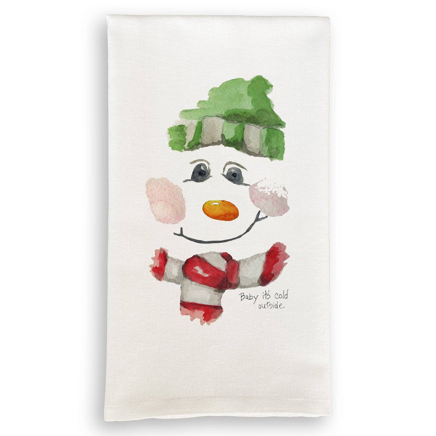 Snowman Face Tea Towel