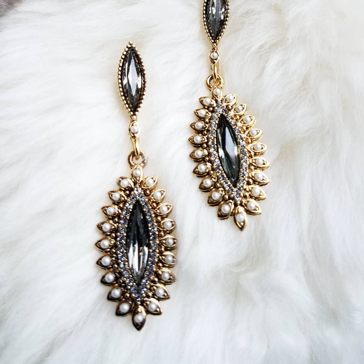 Art Deco Pearl Earrings
