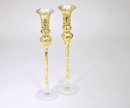 Tamara Childs Taper Candlesticks Set Of 2- Wabi Sabi