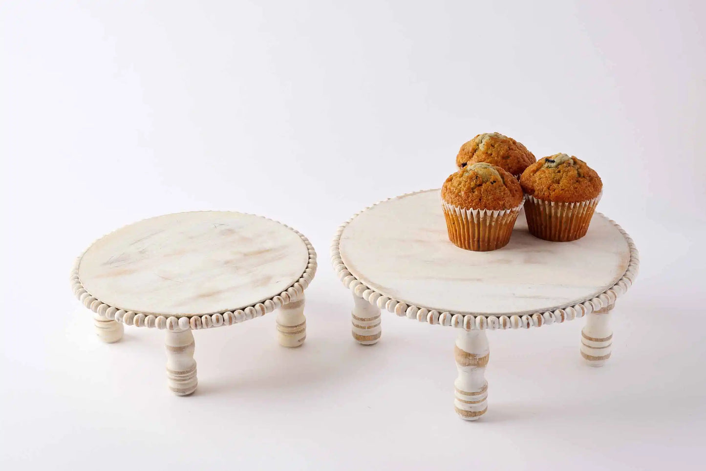 White Wooden Pedestals