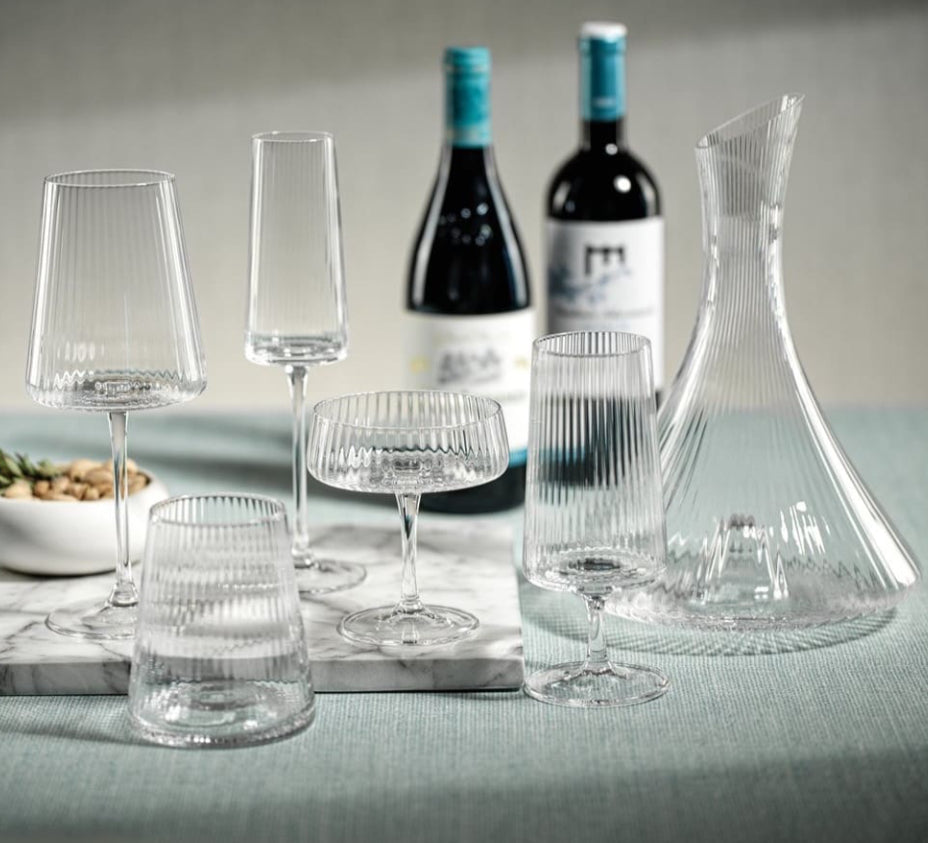 Bandol Fluted Textured Glasses-Martini