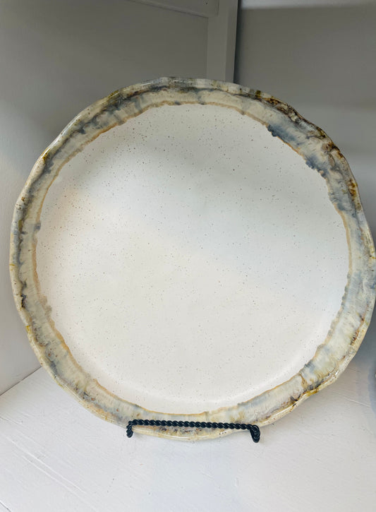 Etta B Grande Round Server In Magnolia
