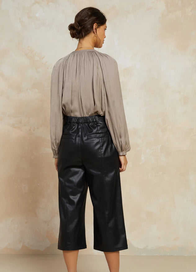 Vegan Leather Wide Legged Pants