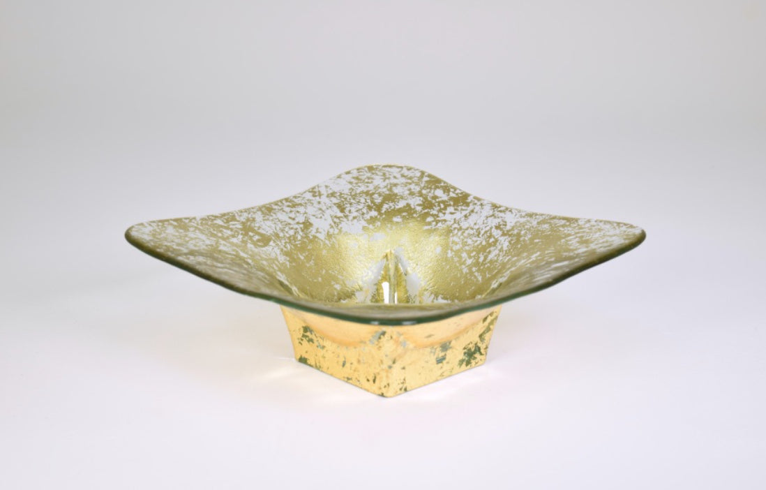 Tamara Childs Butterfly Glass Bowl 13"- Wabi Sabi