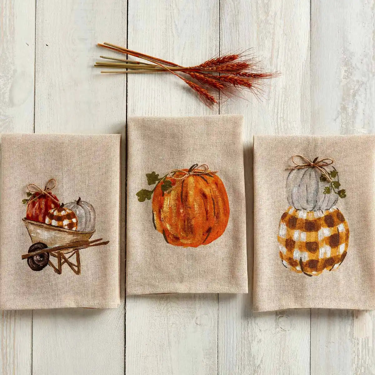 Stacked Pumpkin Tea Towel