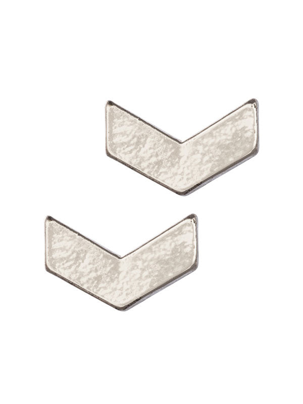 FINAL SALE Chevron Stud Earrings In Gold & Silver