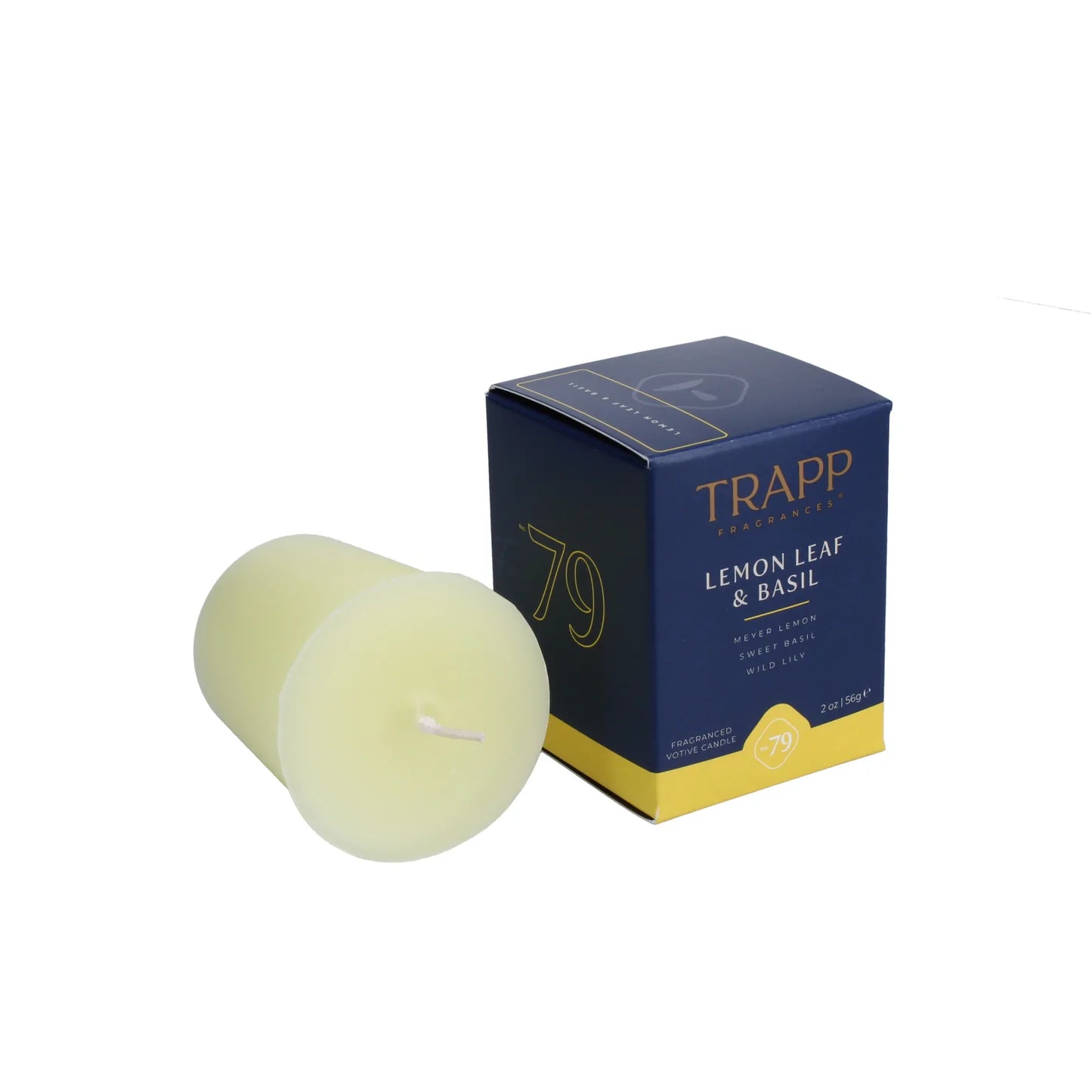 Trapp Lemon Leaf & Basil Candles- 7 oz, 3.75 oz, Votive