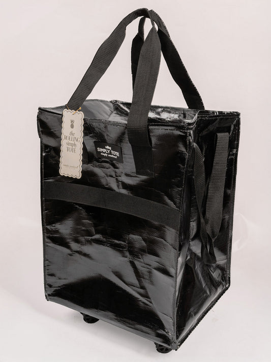 Simply Southern Rolling Tote- Black