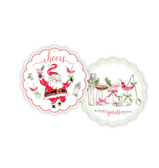 Making Spirits Bright Scalloped Gift Tags