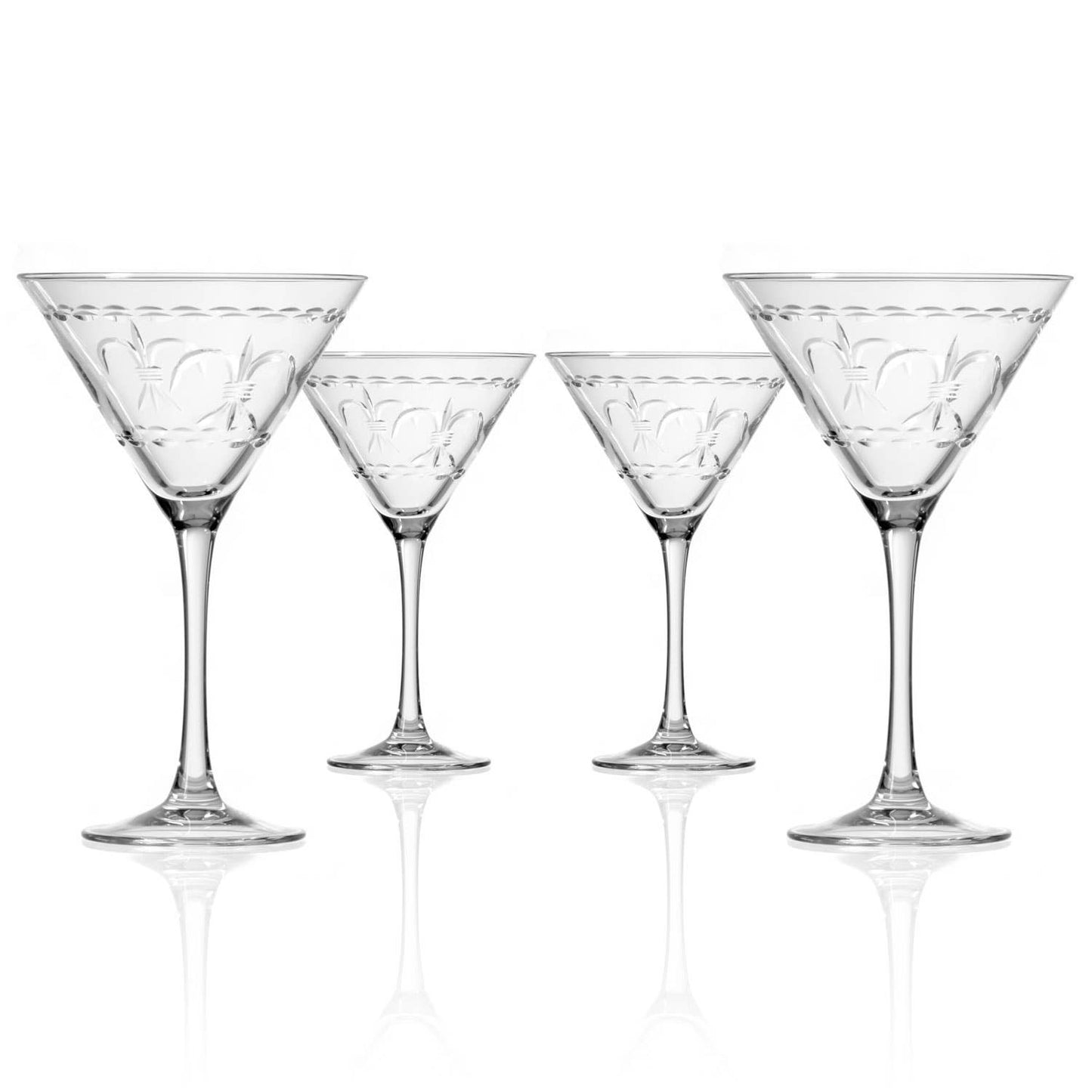 Fleur De Lis Martini Glass