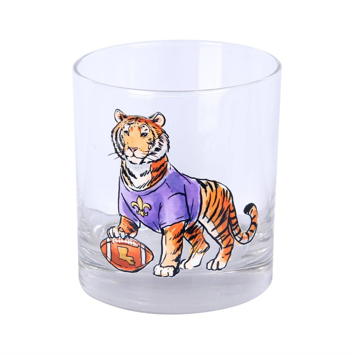 Louisiana State Spirit Tiger Rocks Glass
