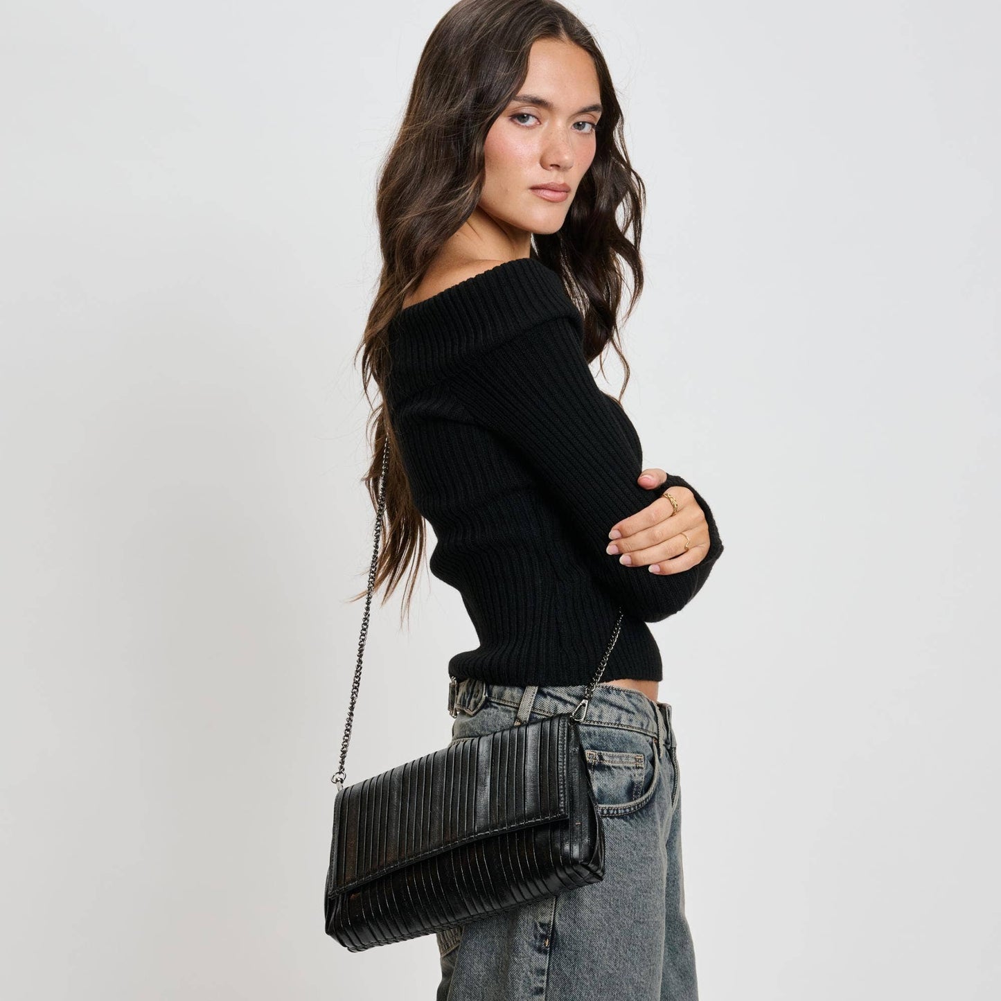 Esmeralda Clutch Handbag: Black
