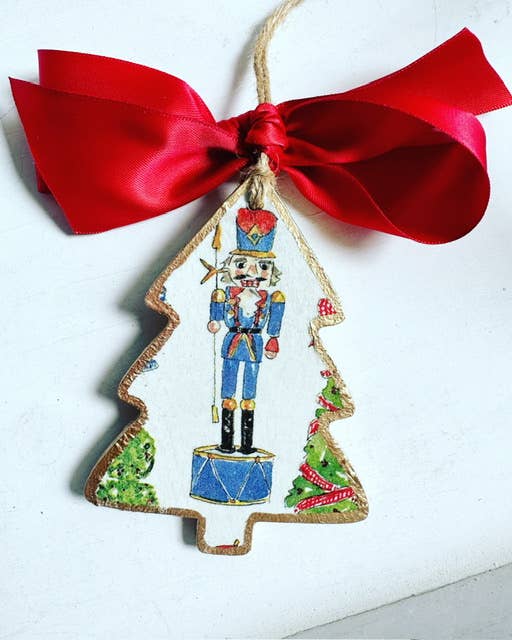 Blue Nutcracker Christmas Tree Ornament