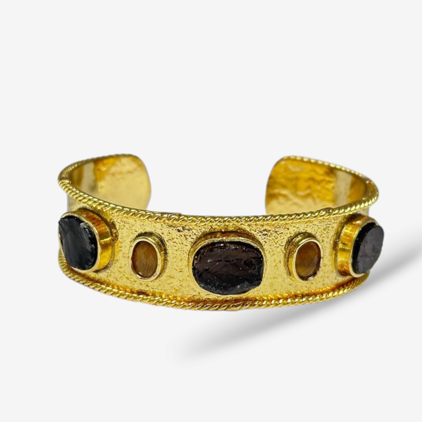 Smoky Quartz Gem Cuff: Labradorite