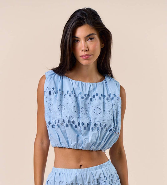 Eyelet Crop Top