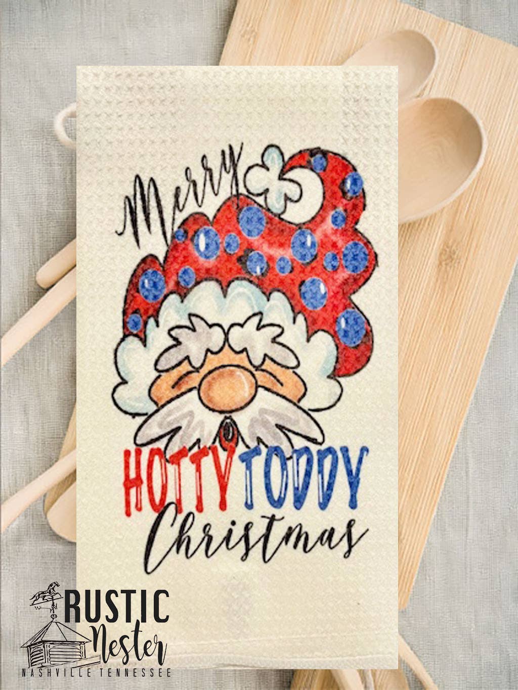 Game Day Christmas "Hoddy Toddy" Tea Towel