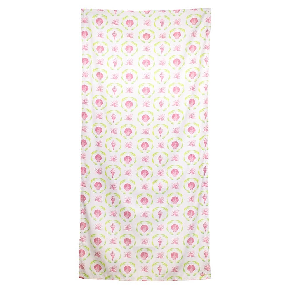 Brighton Terrace Beach Towel - Pink Lilly/Lime