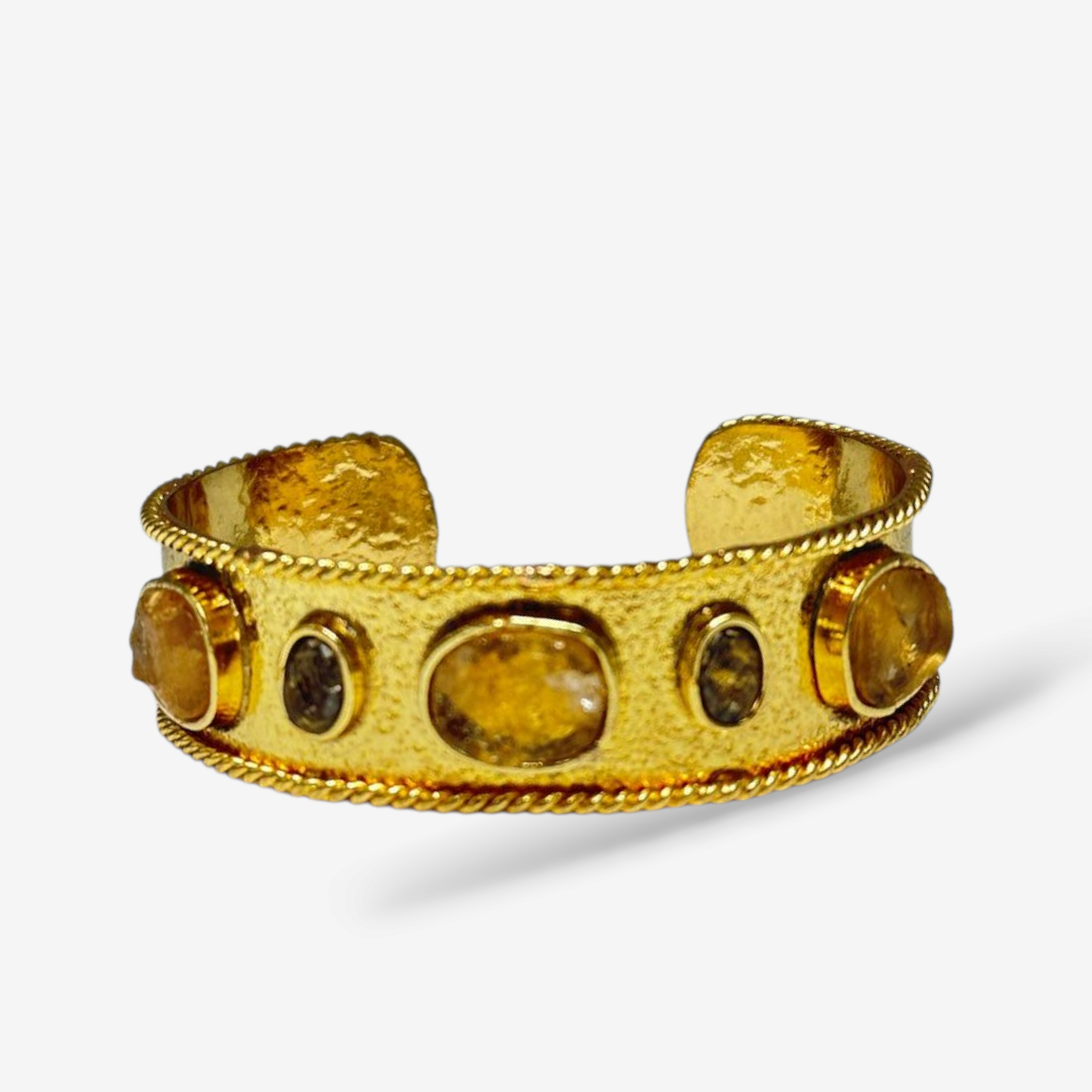 Smoky Quartz Gem Cuff: Labradorite