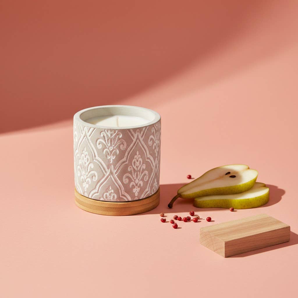 3 oz Damask Stone Candle: Opulence
