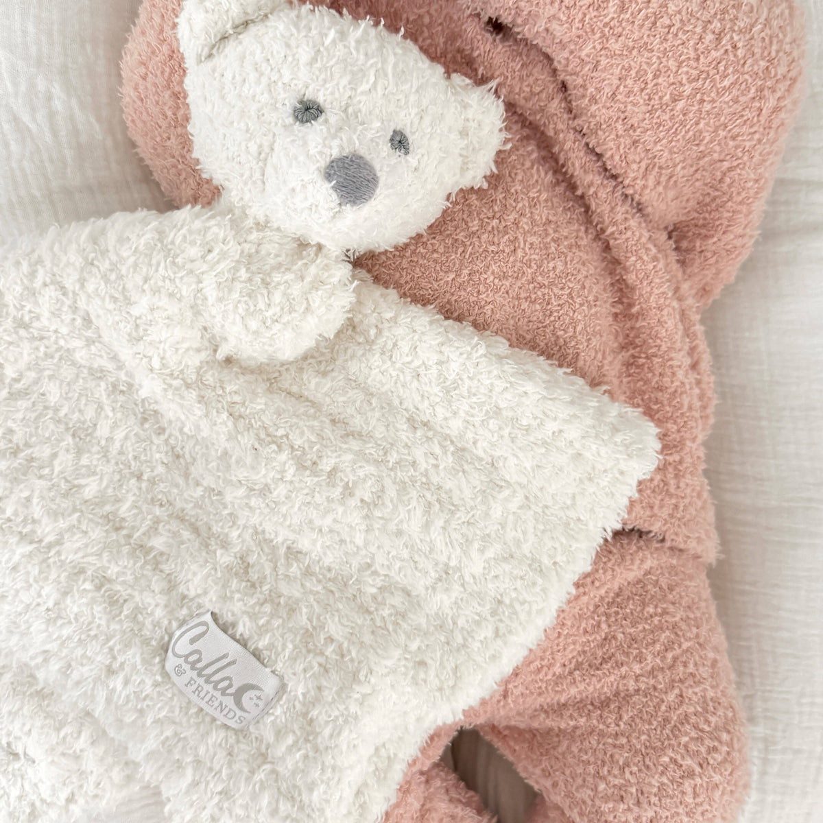 Little Snuggles Lovey - Bear: Petal Pink