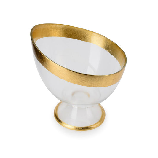 6.75"D Gold Footed Candy Bowl