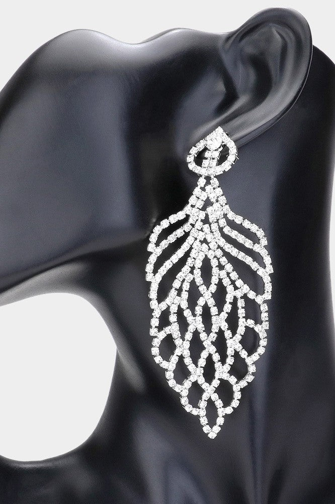 Rhinestone Chandelier Evening Earrings