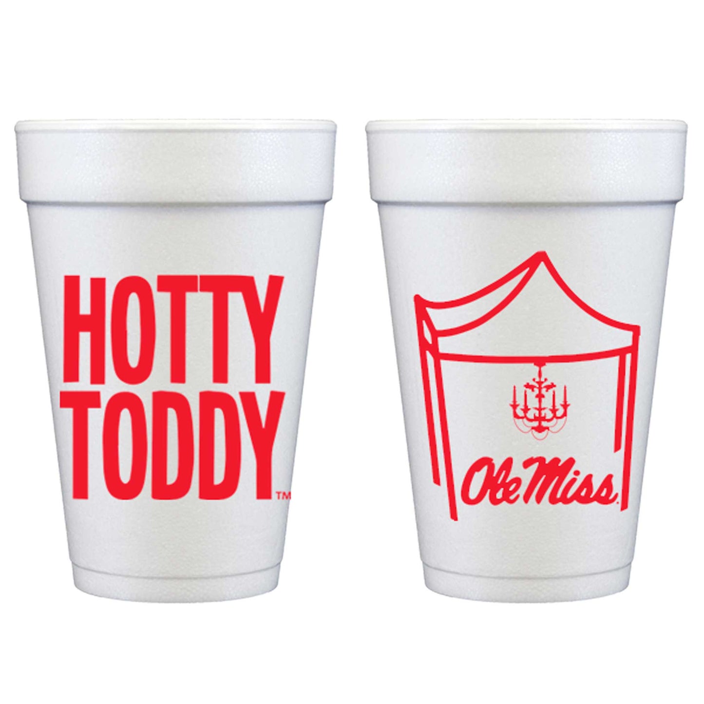 Set of 10 Foam Cups - Ole Miss