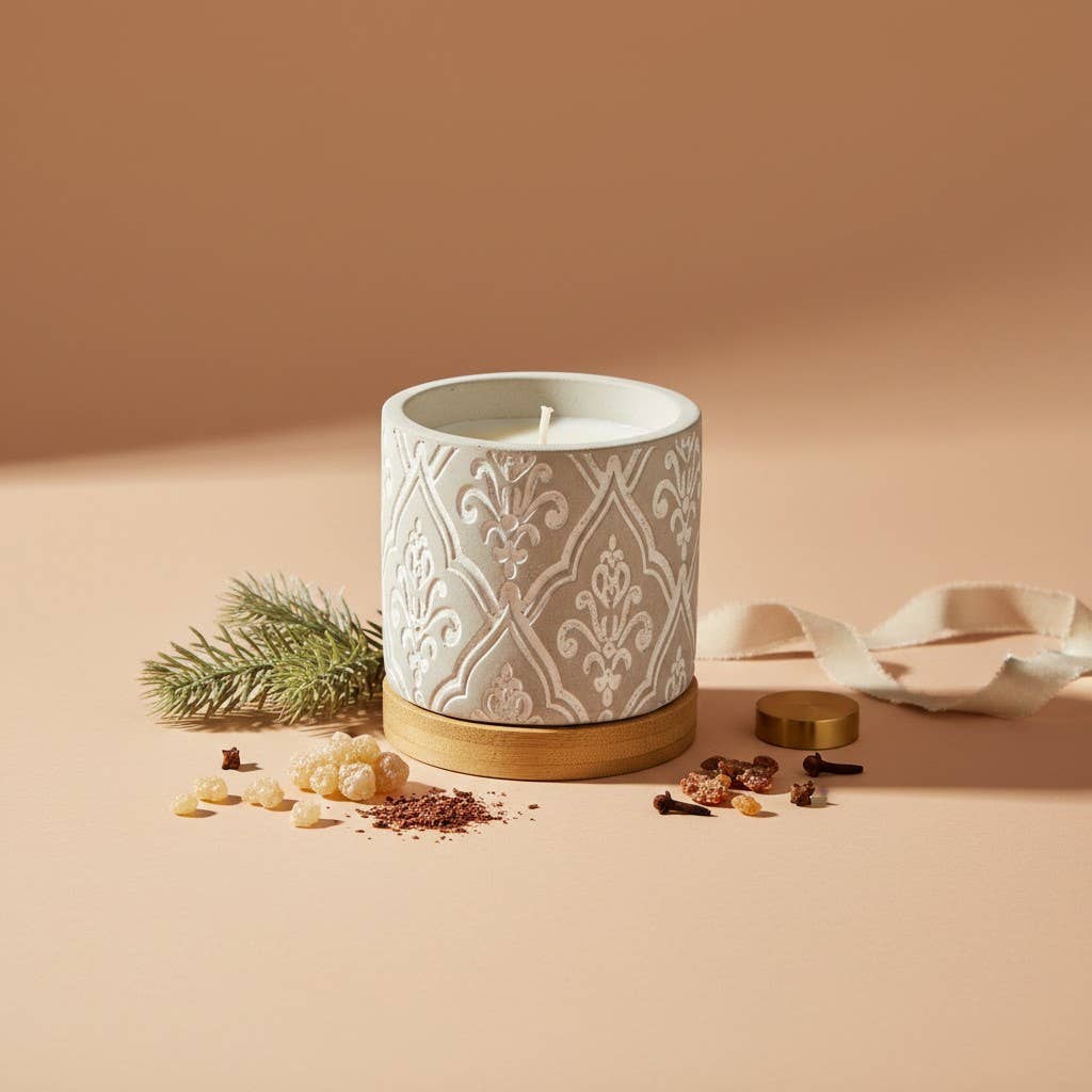 3 oz Damask Stone Candle: Opulence