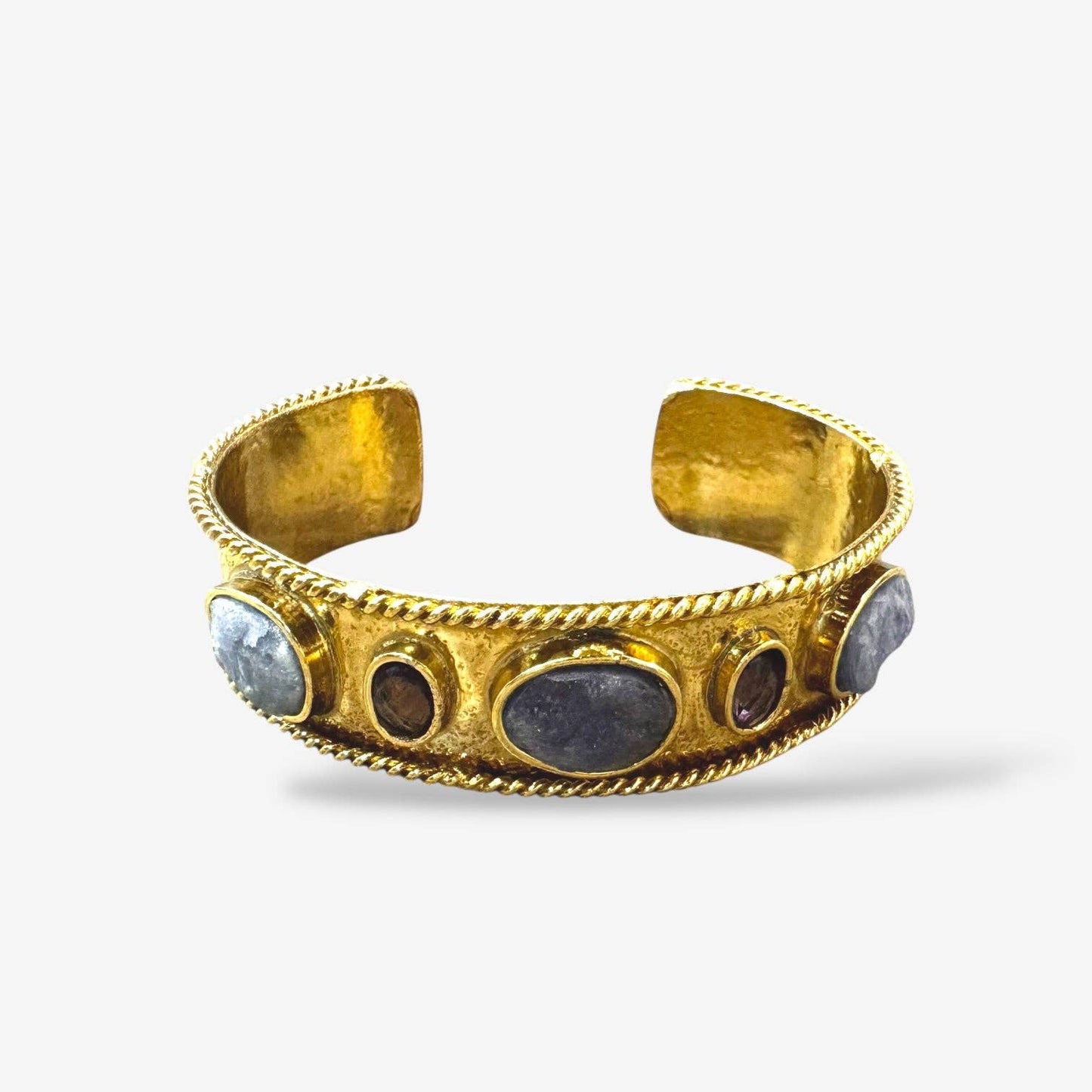 Smoky Quartz Gem Cuff: Labradorite