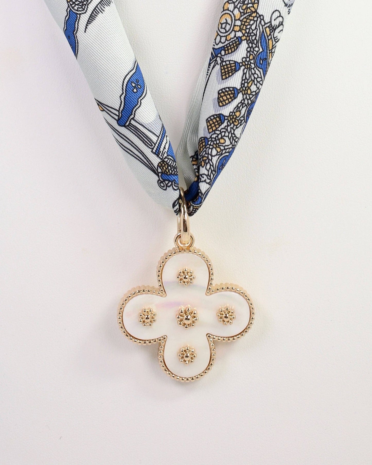 Joanie Clover Charm Mother Of Pearl