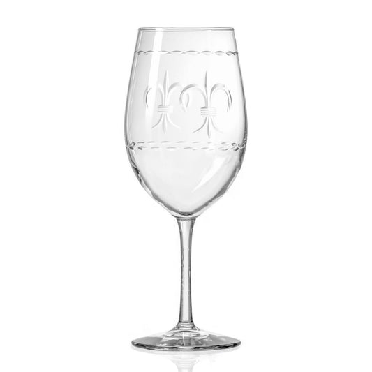 Fleur De Lis Wine Glass