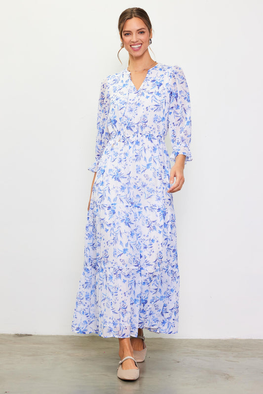 French Blue Maxi Dress