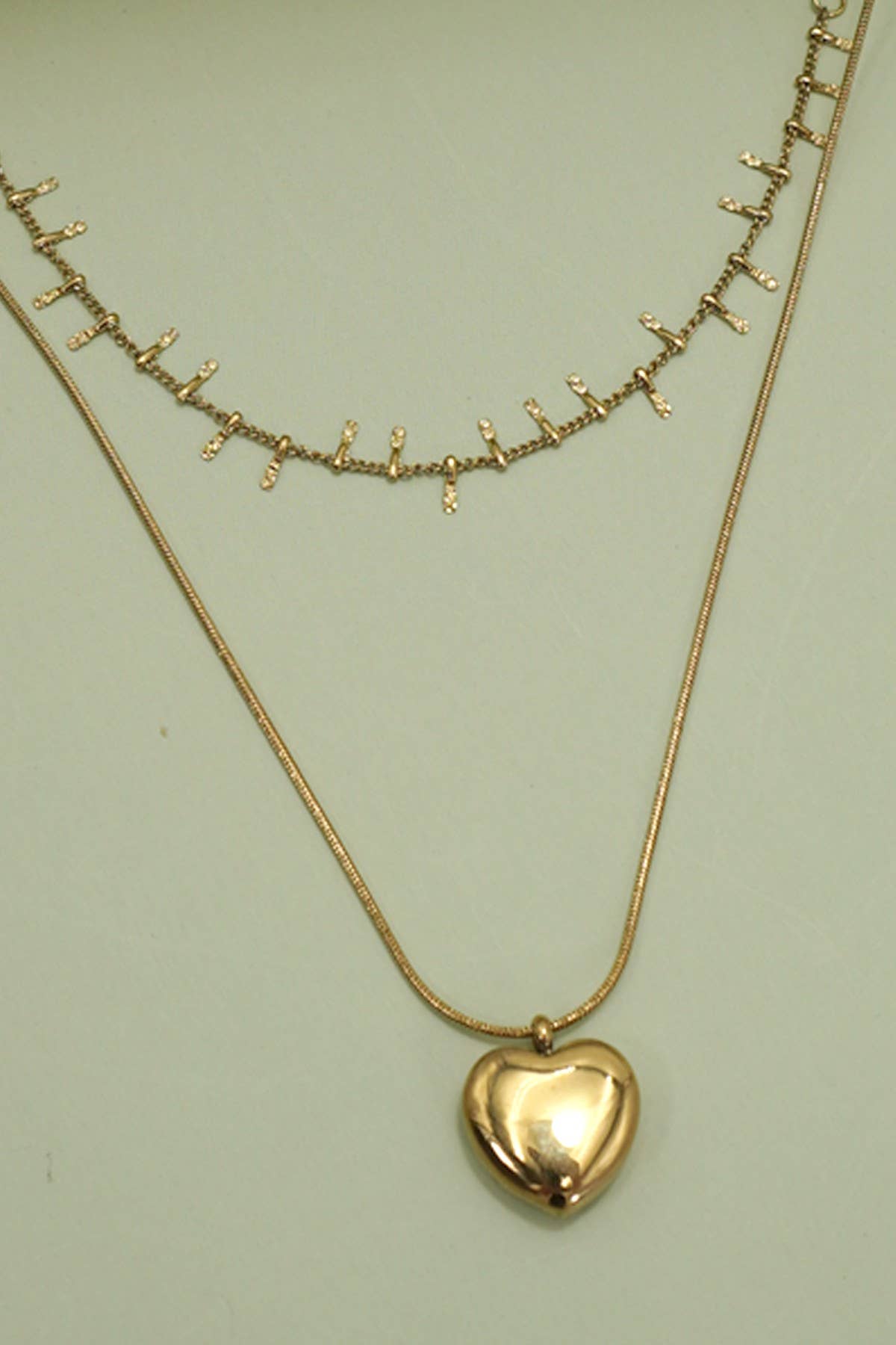 Heather Heart Layer Necklace