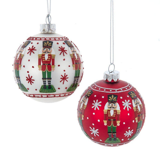 Classic Nutcracker Soldier Ornament-Red, White