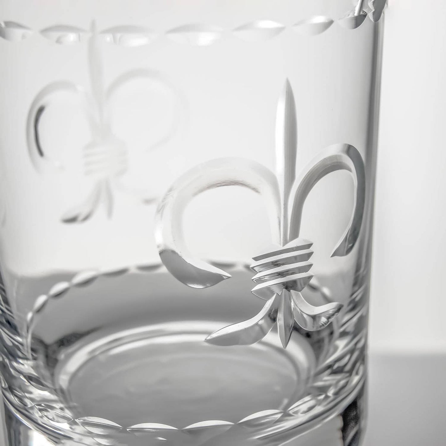 Fleur De Lis Double Old-Fashioned Glass