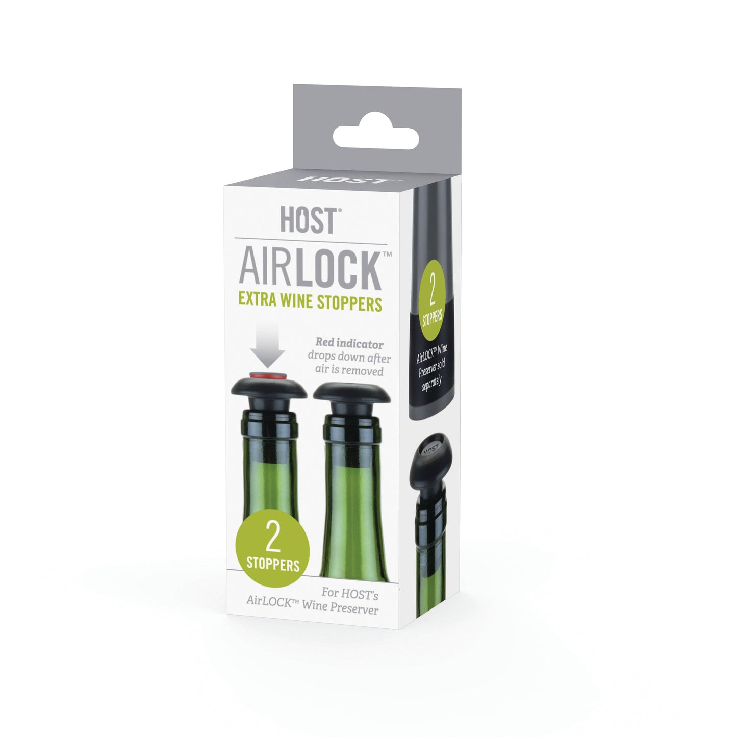 AirLOCK™ Vaccuum Pump Extra Wine Stoppers - Set of 2