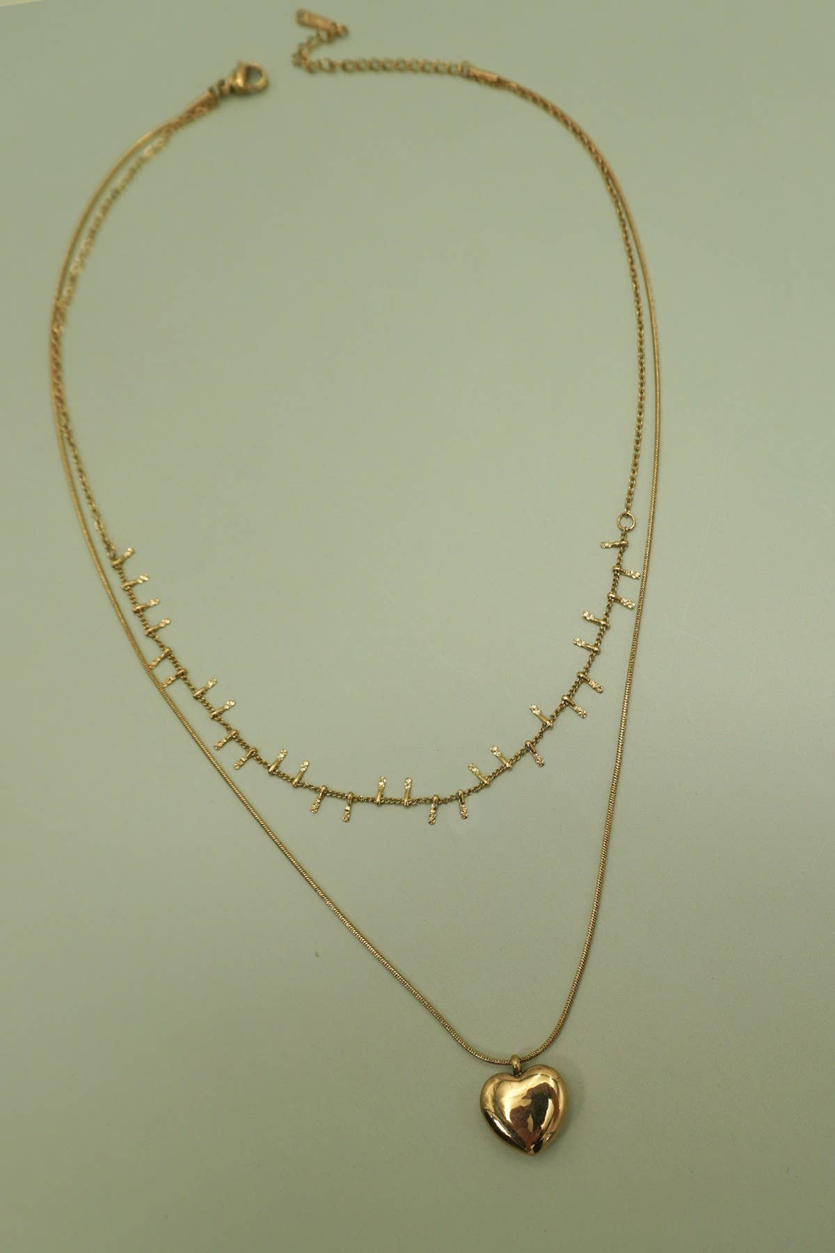 Heather Heart Layer Necklace
