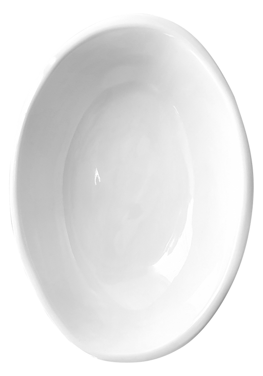 Tiny Oval Melamine Bowl: White