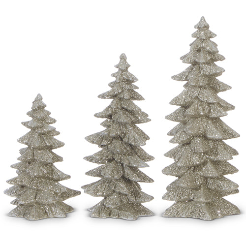 Silver Glittered Trees