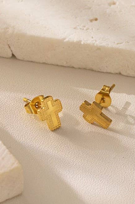 Kenzie Cross Stud Earrings